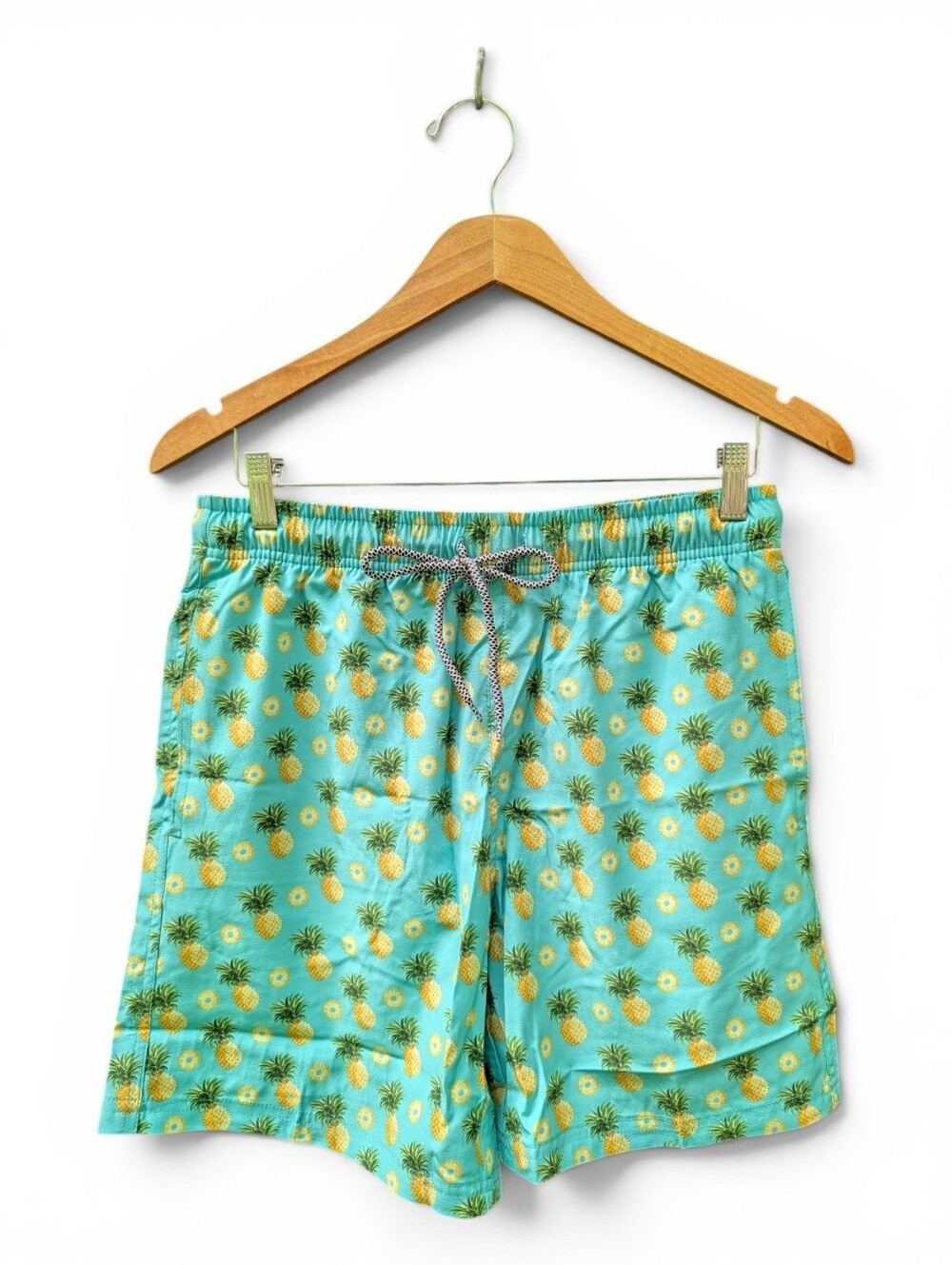 Men's Pineapple Print Aqua Swim Hybrid Shorts